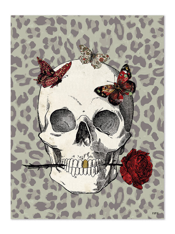 láminas decorativas calavera print