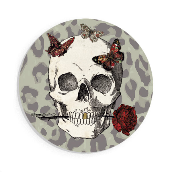 Chapas únicas Calavera con Rosa