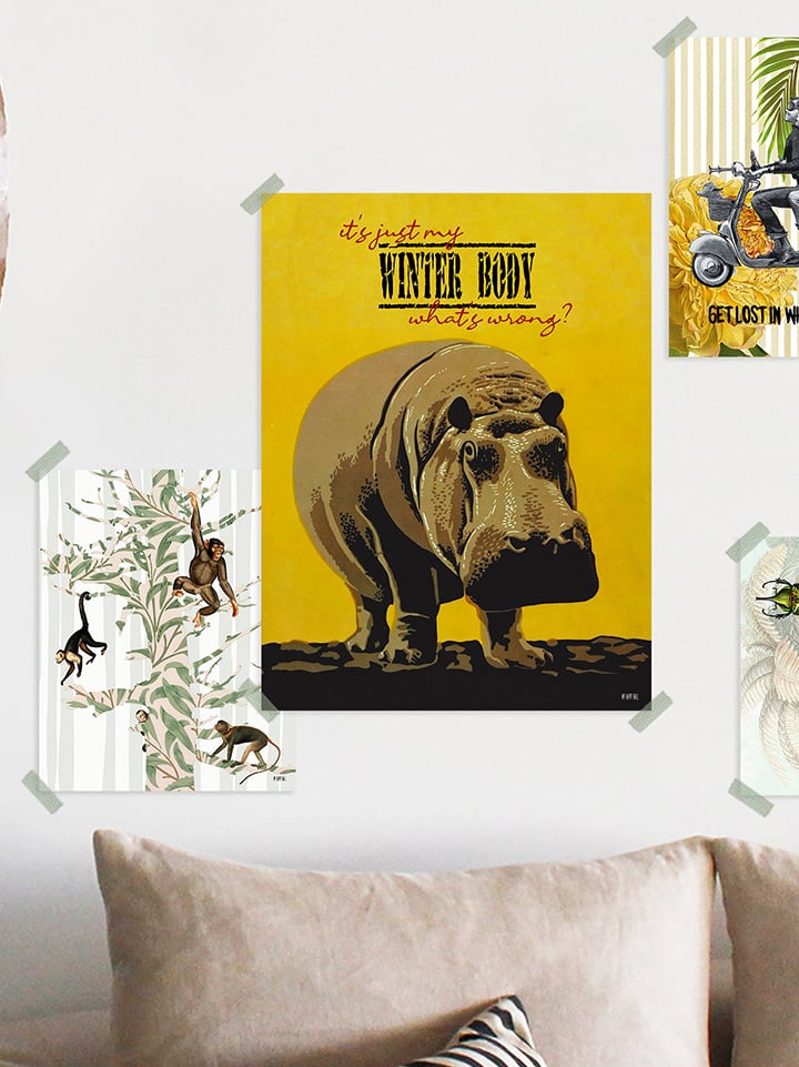 Lámina Monos Colgados Árbol Verde - Imagen 2