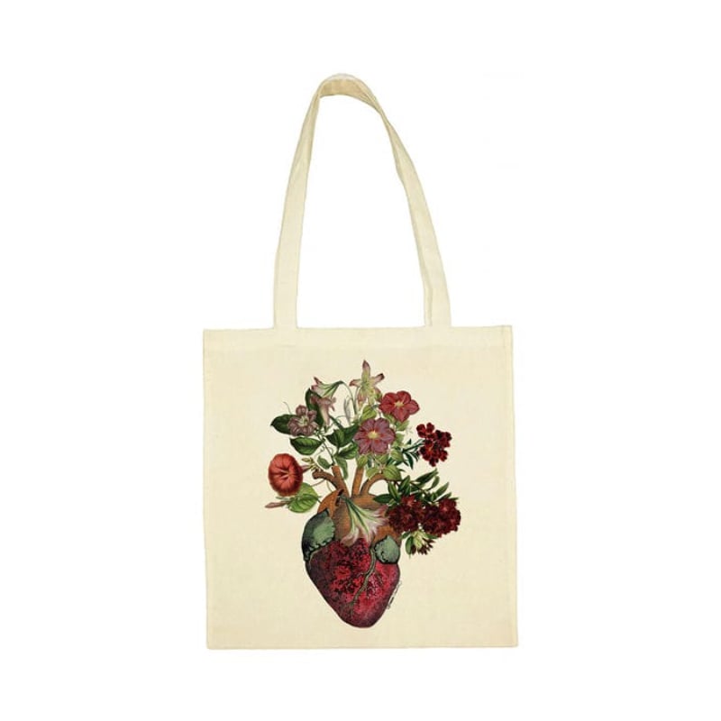 Tote bag Corazón con Flores - Imagen 2