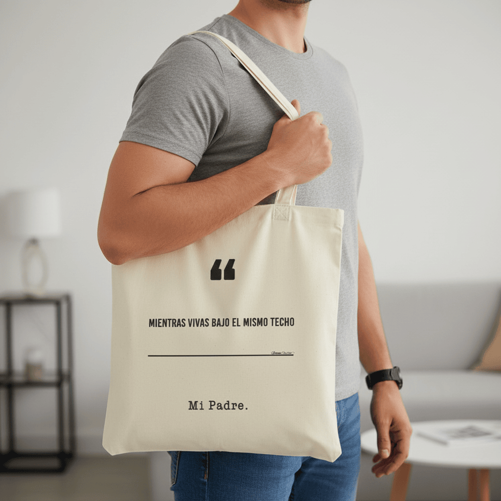 Tote Bag Mientras Vivas Padre - Imagen 2